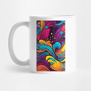 splash colors fabric pattern graphic illustration design by ironpalette Mug